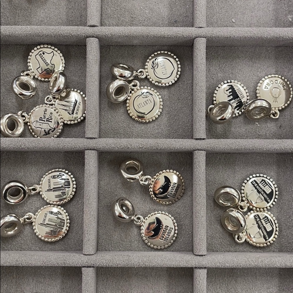 Bundle of 11 Pandora city charms, brand new